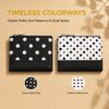 Zipper Closure Short Card Holder Multi Slot Small Coin Purse PU Polka Dot Pattern Wallets  Office