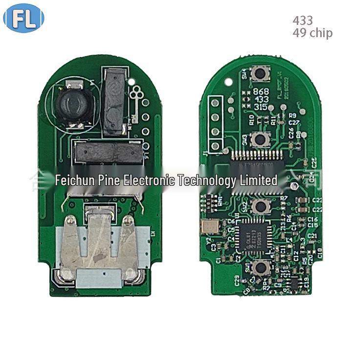 Compatible BMW Smart Card Board with 3+1 Buttons (433MHz, 49 Chip, Blade Style)