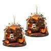 1 Pair Halloween Spooky Ornament Hanging Pendant Durable Construction Cartoon Ghost Design Versatile Home Decoration