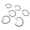 6Pcs Electric Guitar Effect Cable 1 4in Right Angled Guitar Pedal Cord Patch Cable 30cm Flat Head Silver