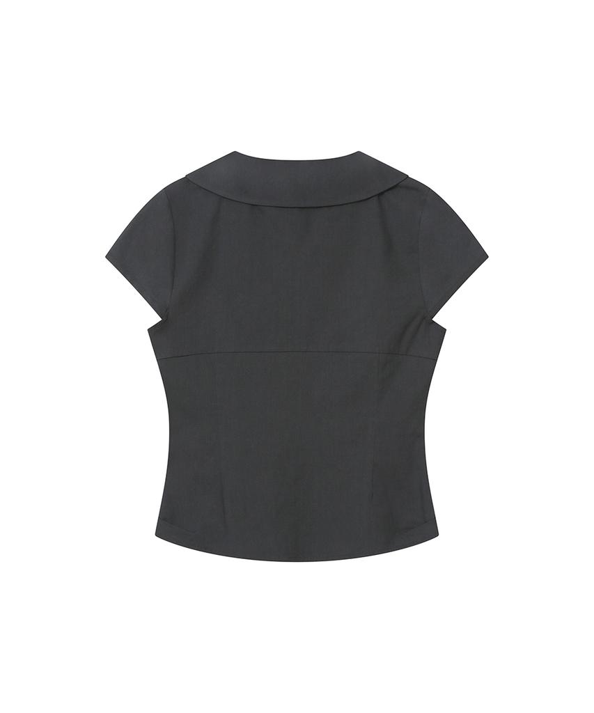 MISEKI SEOUL Double Button Shirts Top Charcoal