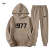 ESSENTIALS 1977 Trendy Fleece Hoodie Set - Unisex Loose Fit Sweatshirt