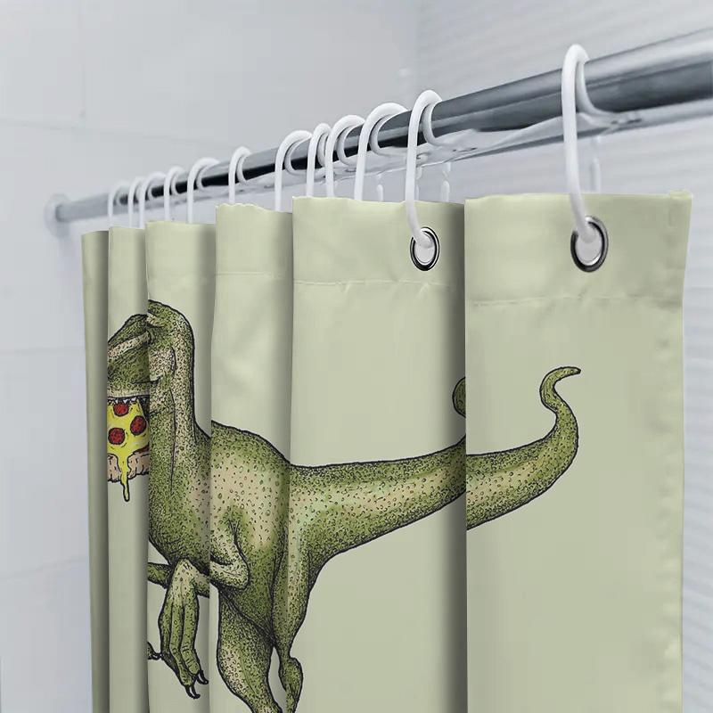 T-Rex Duschvorhang Lustige Dinosaurier Badezimmer Dekoration Jurassic Park Thema Waschraum Vorhang Neuheit Geschenk Heimdekoration