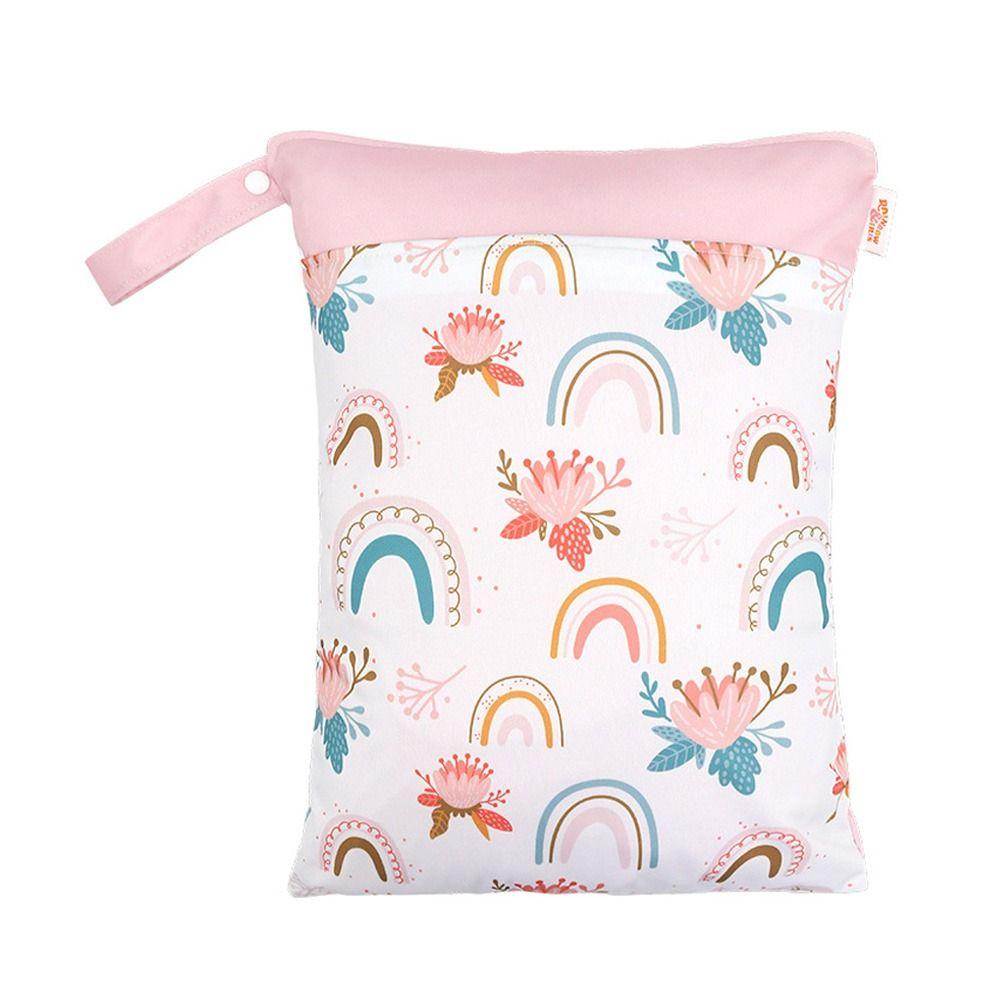 Travel High-Capacity Reusable Waterproof Wetbag Stroller Bag Zippered Double Cloth Diaper Bag