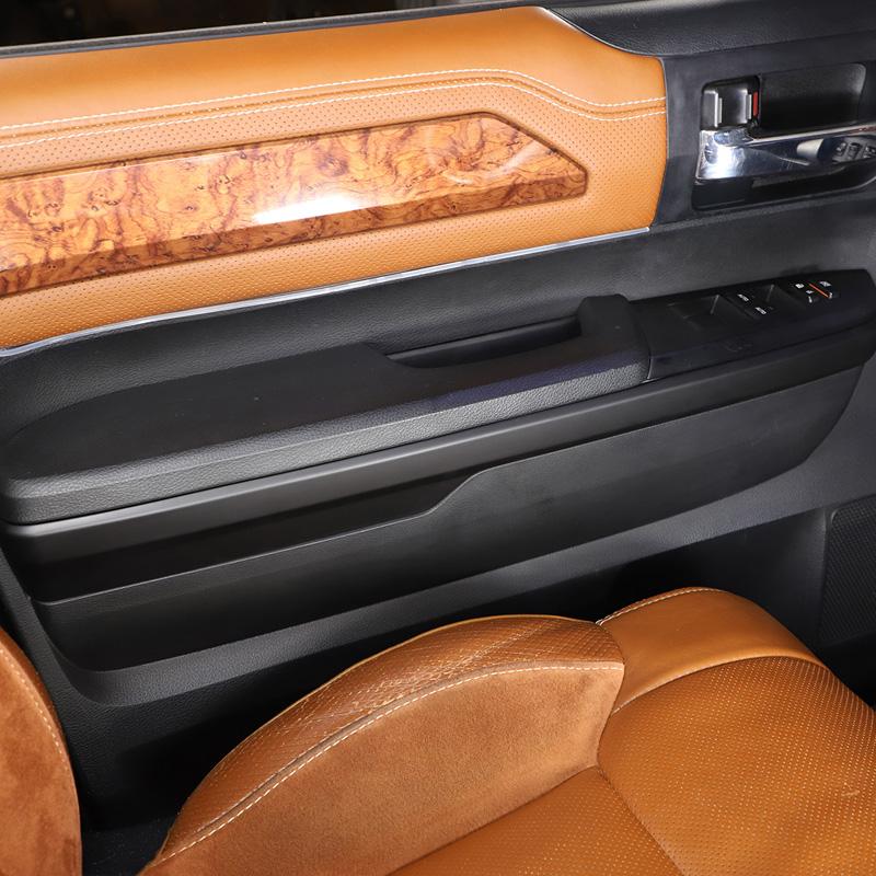 For Toyota Tundra 2014-2021 ABS Car Inner Door Armrest Lower Trim Decorative Stickers Car Interior Accessories