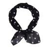 Stylish Black Dotted Small Square Scarf for Men and Women Neckerchief Headscarf Trendy Dotted Neck Scarf Square Scarves