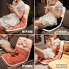 Office Seat-Back Cushion Soft Smooth Short Plush Thicken Chair Cushion Girls' Cute Seat Living Room Tatami Cushion