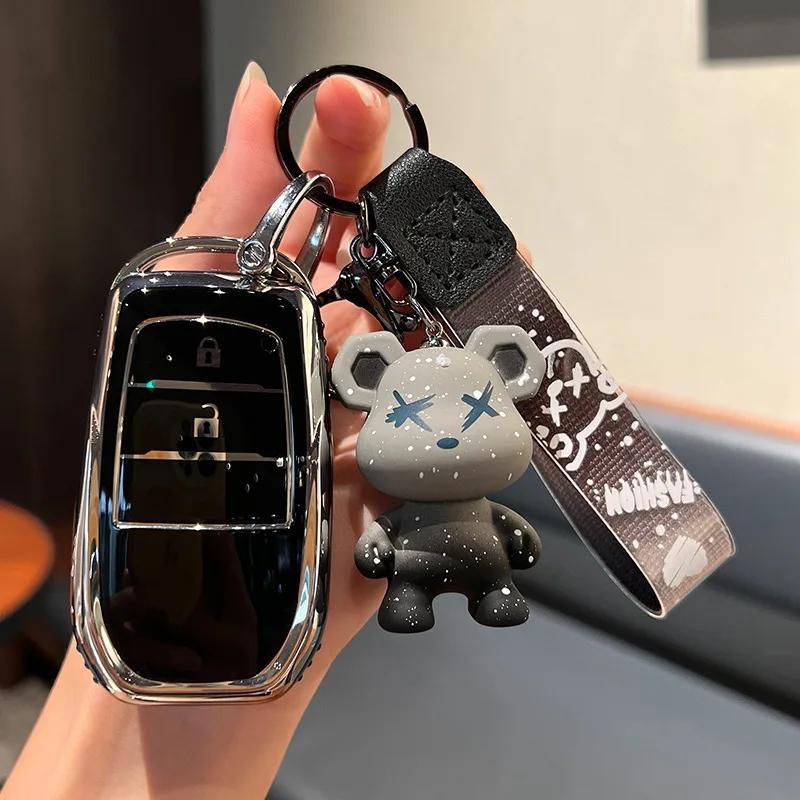 Soft Tpu Auto Smart Key Fob Cover Case Fit For Toyota Rav4 Crown Hilux Fortuner Camry Land Cruiser Prado Protect Housing Remote Auto Accessories