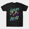 Men Black Print T-shirt H Boyz 90S Vintage Bootleg No-Cut Transfer Paper Print Cotton Tshirt