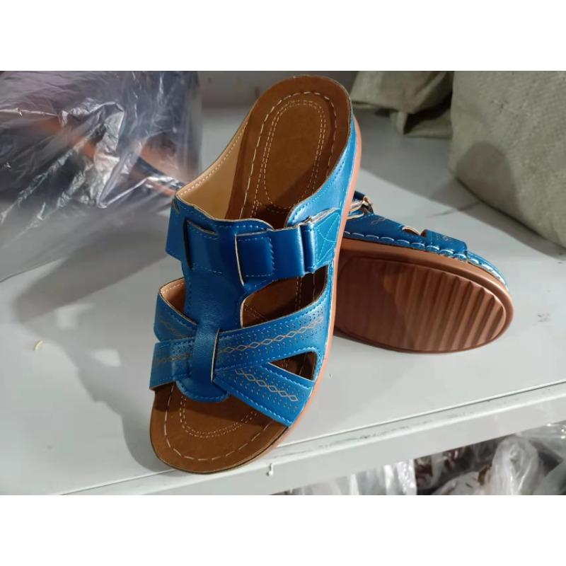 

2025 Plus Size Women s Casual Summer New Design Hollow Mesh Sandals With Thick Sole And Slanted Heel Climate-Responsive Outerwea 37 чорний