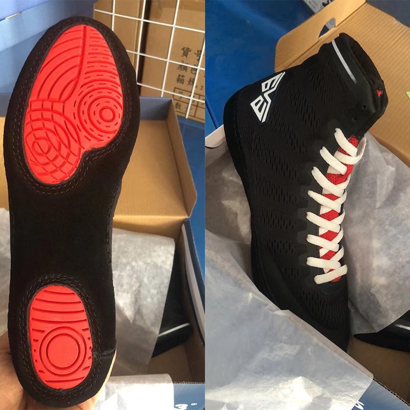 Brand V63 Men's Wrestling Shoes Pro Boxing Shoes High Rubber Outsole Breathable Wrestling Boots Women Fitness Squats Shoe