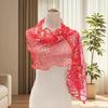 Eleganter Blumen-Spitzen-Schal Glatter Polyester-Wickel Stilvolles Accessoire Für Moderne Frauen