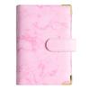 A6 Budget Planner Notebook Marble Pattern Leather PU Leather Journal Binder Refillable