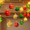 Christmas Festival String Lights: Colorful Hanging Balls for Tree & Room Decor