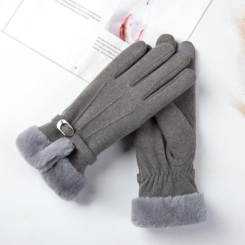 Womens Winter Warm Fleece Lined Touchscreen Gloves Windproof Water Resistant Outdoor Driving Cycling