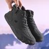 Winter New Leather Men's Hiking Shoes Anti Slip and Warm Snow Boots Outdoor Waterproof Hiking Boots