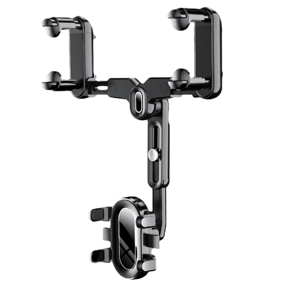 

Car Phone Holder 360 Degree Rotatable Auto Rearview Mirror Seat Hanging Clip Bracket Cell Phone Holder Multifunctional Holder чёрный