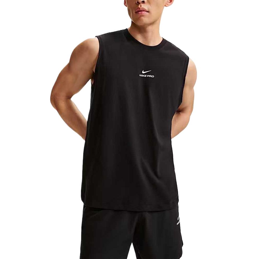 Nike Tank Tops Men's Black/White Crew Neck Moderate IM4900-010