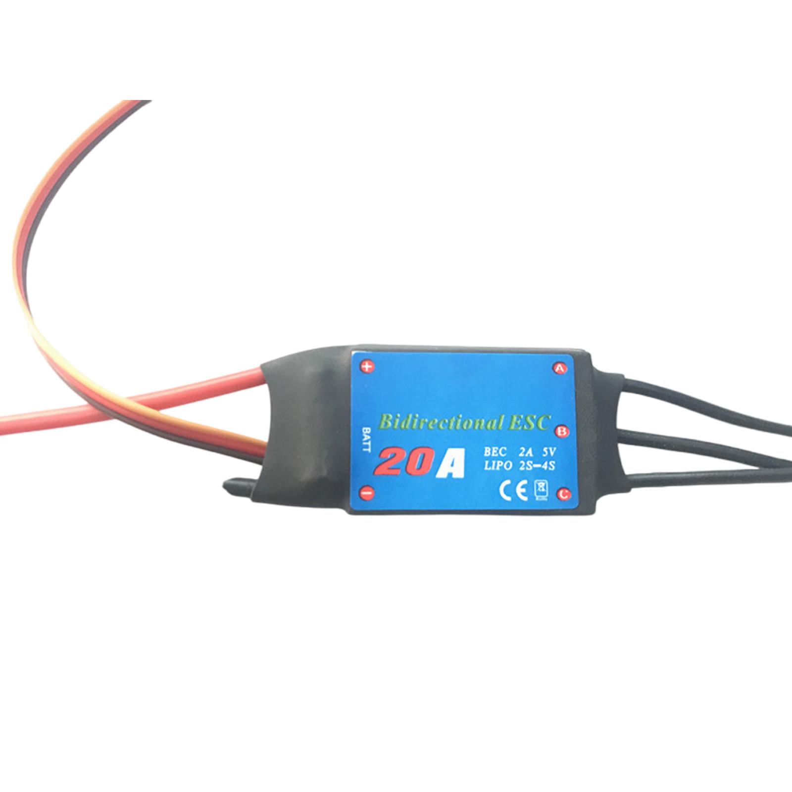 

Bidirectional 20/30/40/50/60/80A Brushless ESC Electric Speed Controller for Remote Control Car Underwater Propeller A