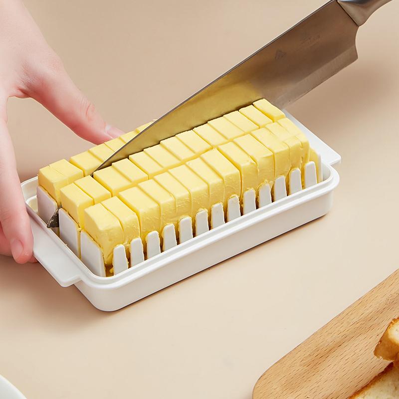 1 STÜCK Butter Schneidebox Käse Butter Aufbewahrungsbox mit Deckel Transparenter Butter Frischhaltebehälter für Kühlschrank Küchenhelfer
