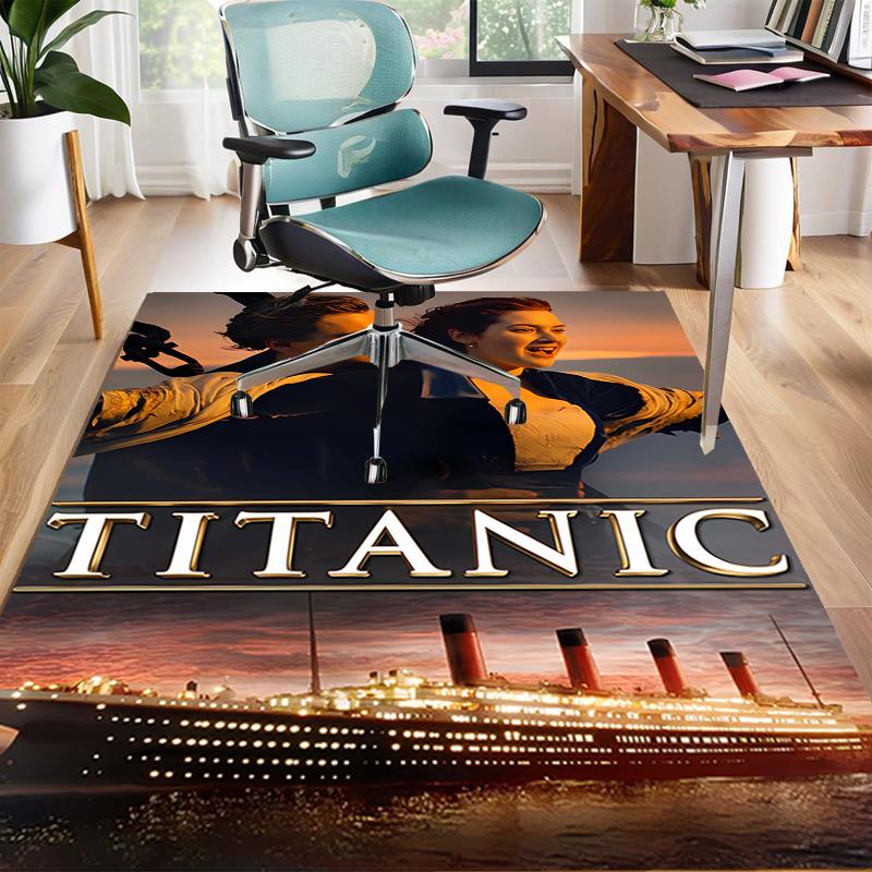1pc Titanic1 Design Area Rug - Non-Slip, Soft & Cozy Floor Mat for Living Room, Bedroom, Office - Indoor/Outdoor Decorative Carpet