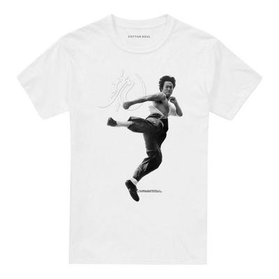 Bruce Lee Unisex Adult Flying Kick T-Shirt
