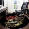 1PC Slayer Skull Office Round Area Rug, Indoor Mat Suitable For Office, Under Office Chairs Bedroom Living Room Home Decor DT1212105