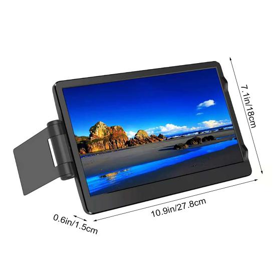 11.6-Inch Laptop Screen Extender Compact Design Plug-Play USB-C 3.1 High Resolution Phone Screen Extender Portable Monitor
