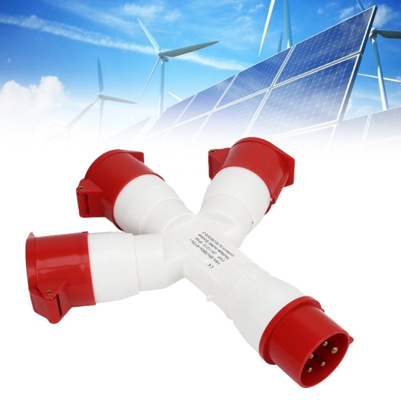 5 Pin Industrial Plug Multiple Socket 380-415V 3 Phase 16A Waterproof PA66 Shell Aviation Connector