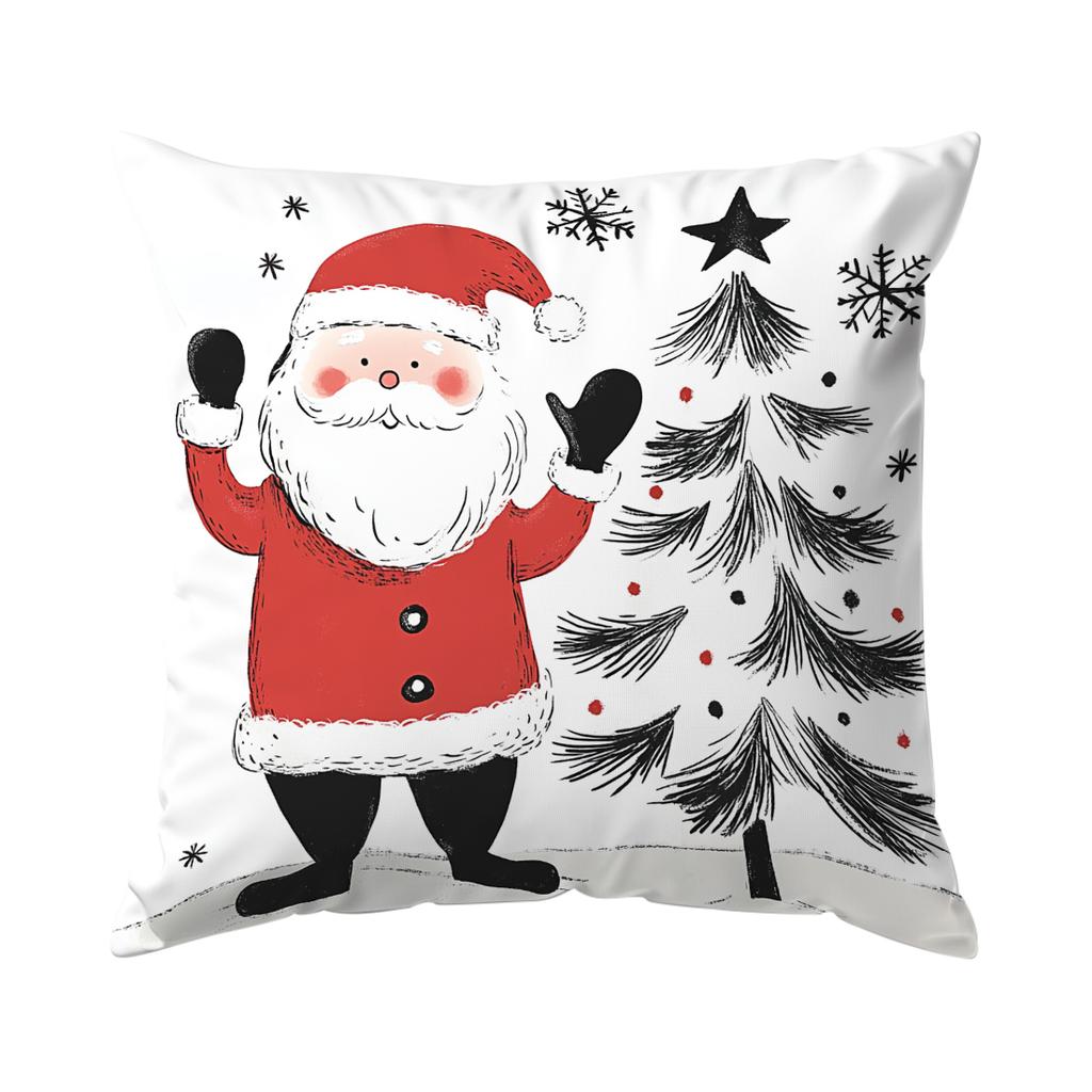45X45Cm Simple Christmas Theme Pillowcase Bedroom Sofa Cushion Cover 100% Polyester Living Room Cushion Pillowcase Home Decor