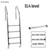 304 Stainless Steel Swimming Pool Ladder with Thickened Handrail and Pedal
