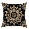 Black And Gold Floral Pillowcase Designsuitable For Sofa Car Bedroom Decorative Cushion Cover Pillow Cover
