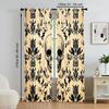 2 pcs   versatile polyester transparent curtains for home decoration Gothic Skull & Floral Peel for use in bedrooms and living
