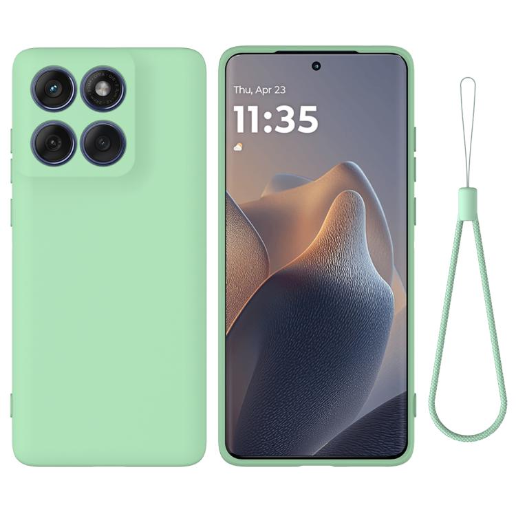 Motorola Edge 70 / Moto X70 Air 5G Solid Color Liquid Silicone Shockproof Full Coverage Without Holder Phone Case (Green) зелёный