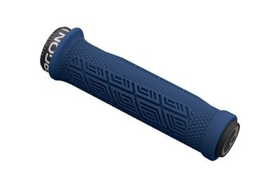 Ergon GDH Downhill Ergonomic Bicycle Grips with Gravity Control Night Ride Blue Rubber,