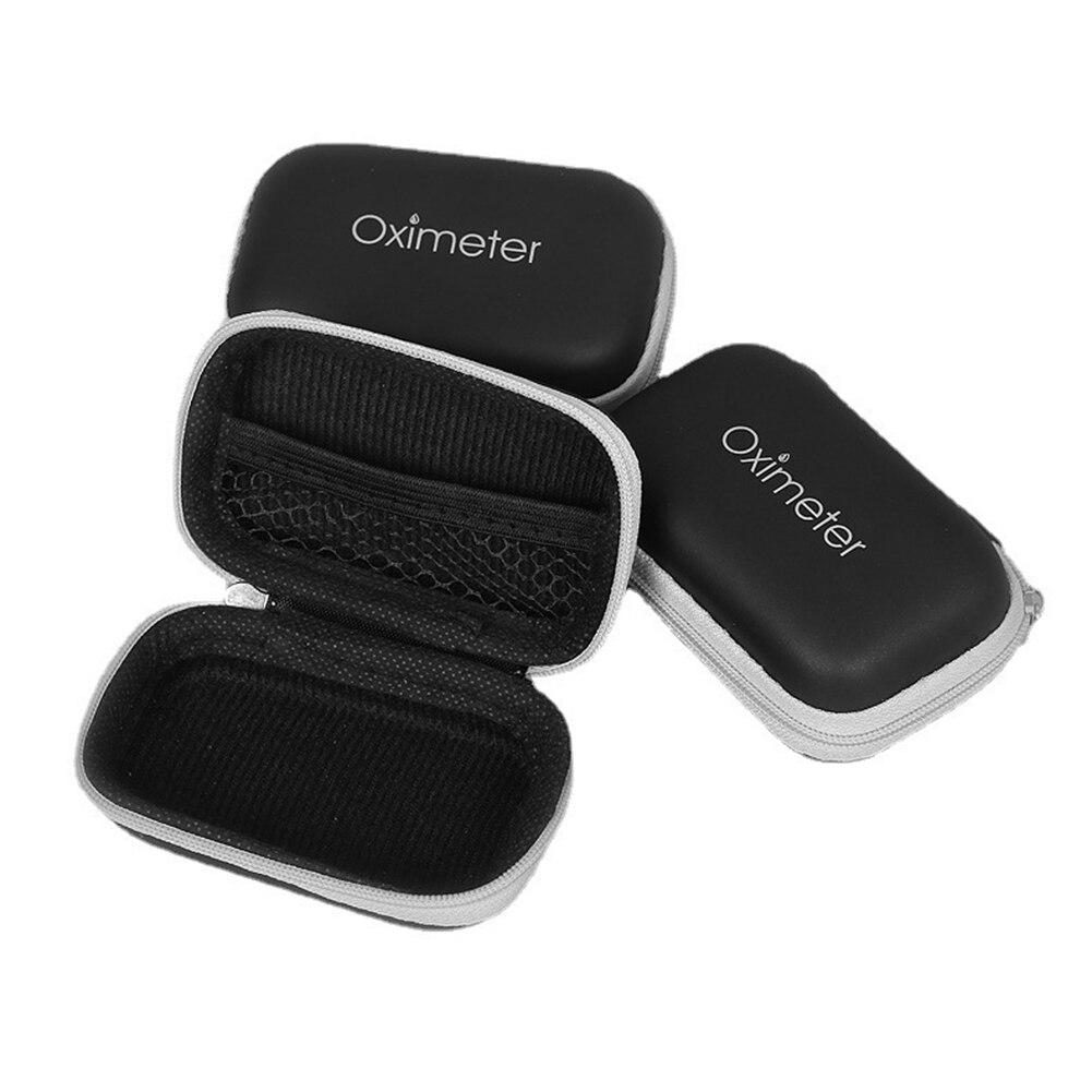 Digital fingerpulsoksymeter oppbevaringsveske Boks Reisesport Oksygenoksymeter Beskyttelsesveske Glidelåspose Oppbevaringsorganer Øredobber oppbevaring av hodesettring