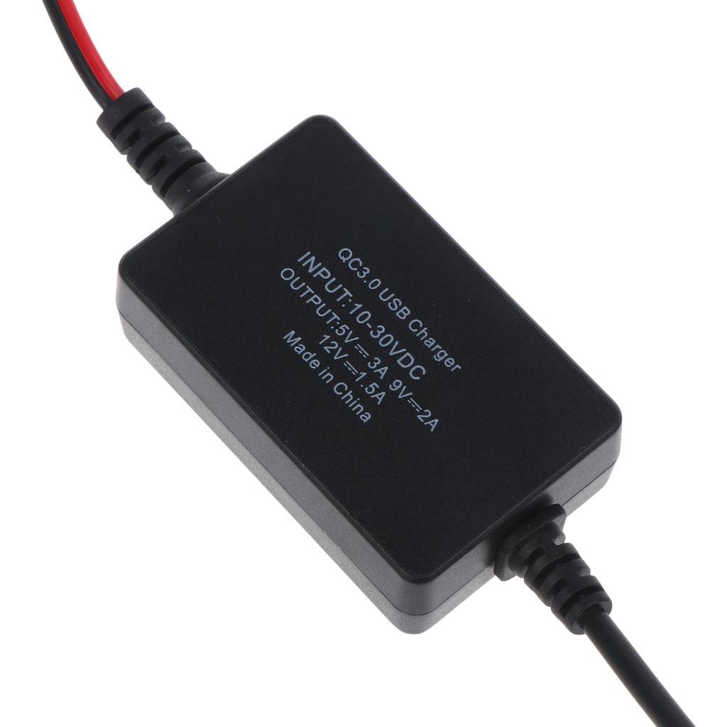 QC3.0 Dual USB Charging Module Waterproof DC10V- 30V to 5V 3A Converter DC-DC Step Down Module Power Adapter