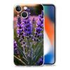 Phone Case For iPhone 16 15 14 13 12 11 Pro Max XS X XR 7 8 Plus soft Shockproof TPU Clear Cover Simple lavender Purple flowers