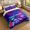 3Pcs Bedding Set Custom Name Text, 1 Sheet 2 Pillowcases Home Bed DecorUndertale