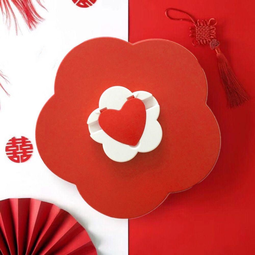 2-lags snacksfat med telefonholder Smykkeorganisator Kreativ roterende petal godteriboks Underhold