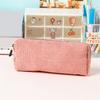 Big Capacity Pencil Bag Zippered Pen Case Corduroy Pencil Bag Corduroy Pen Pouches Stationery Bag for Student School