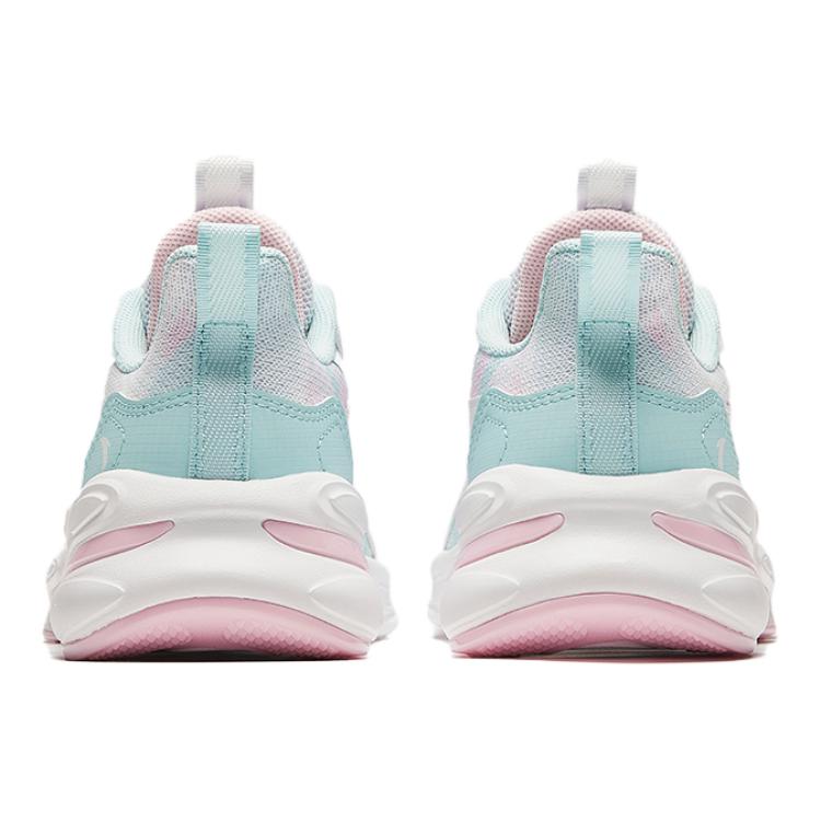 Anta Kids Synthetic Leather Fabric Comfortable Non-Slip Durable Low-Top Running Shoes Kids Running Shoes White Blue Pink A22435523-1