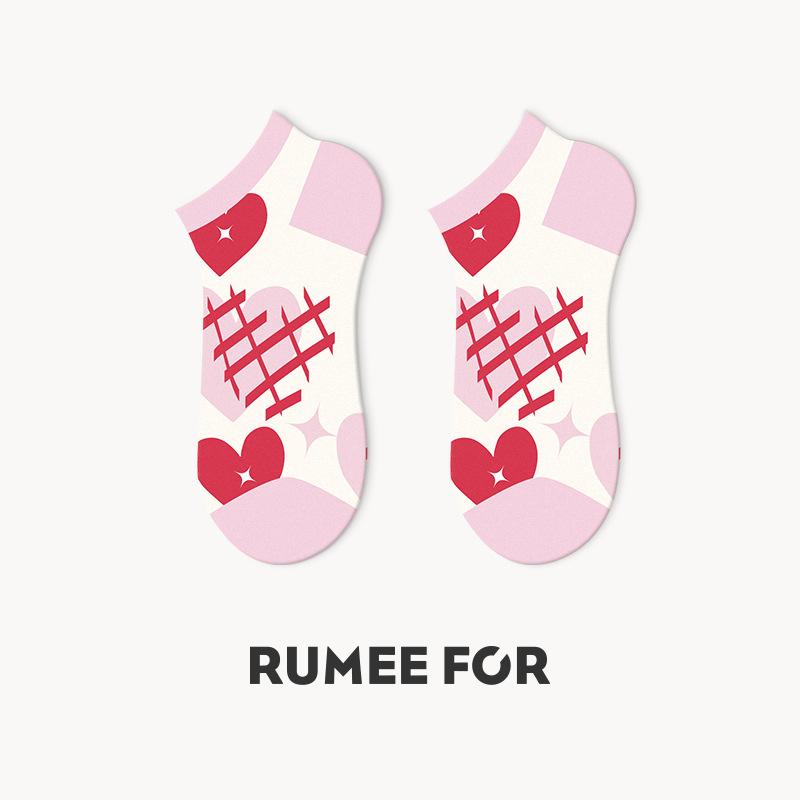 5 Pairs of Women's Summer Thin Shallow Mouth Lovely Breathable Short Boat Socks