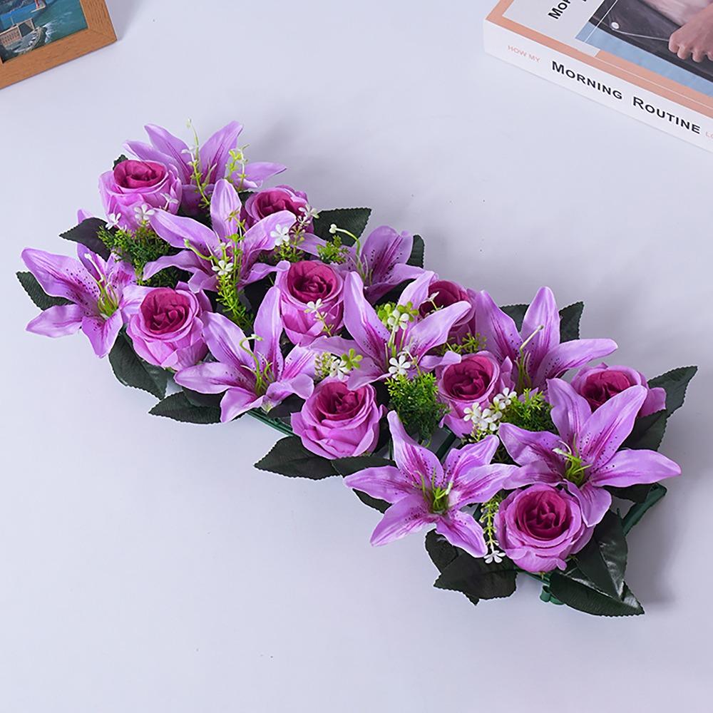 

18Pcs/bundle Shooting Prop Artificial Flowers 43cm Fake Flowers For Household Wedding Garden