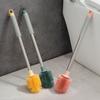 Silicone Toilet Brush Household Sponge Long Handle No Dead Corners Toilet Brush Bathroom Hanging Cleaning Brush