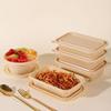 Eco-Friendly Corn Starch Disposable Square Lunch Boxes (50-Count)