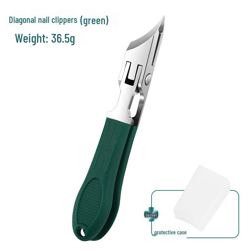 Precision Anti-Splash Ingrown Nail Clippers with Slanted Tip and Groove Repair.