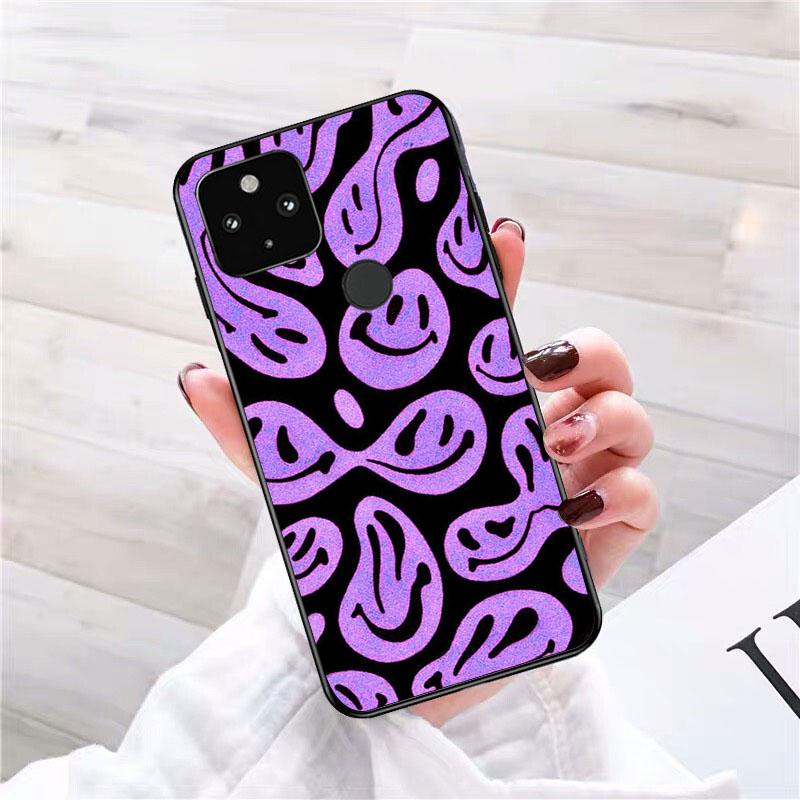 Trippy Smiley Face Phone Case for Google Pixel 7 Pro 7 6A 6 Pro 5A 4A 3A Pixel 4 XL Pixel 5 6 4 3 XL 3A XL 2 XL