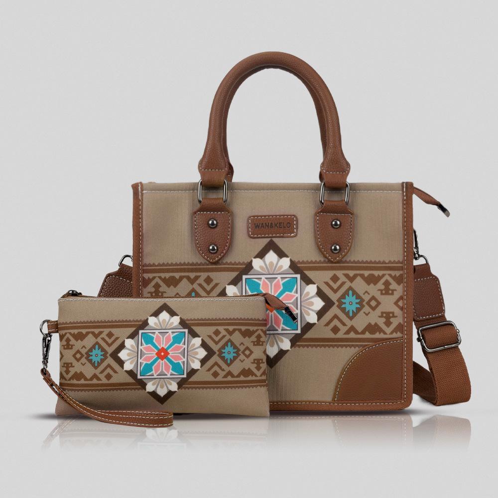 Multi-functional Bohemian-style Three-dimensional Versatile Mother-and-child Bag, Canvas Bag, Large-capacity Women's Bag