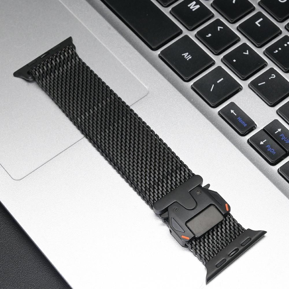 Milanese Band voor Apple Watch Ultra3 Band 49mm 46mm 45mm 44mm Mannen Metalen Armband voor Iwatch 11 10 9 8 7 6 5 4 SE3 Correa Luxe